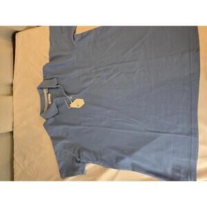 Genuine Light Blue Polo Shirt with Button Placket